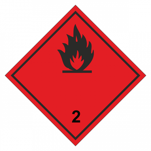 Знак опасности. Класс 2.3. Лекговоспламеняющиеся газы в Дорожной инфраструктуре